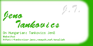 jeno tankovics business card